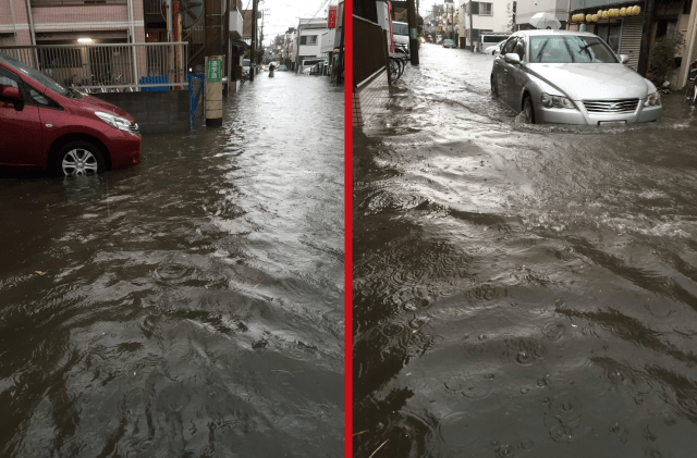 Lightning storms pound east Japan, turn Kawasaki into a giant rain puddle【Photos】